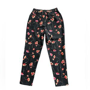 Vintage 90’s Floral Printed Black High Waist Jeans size 14 by Tattoo